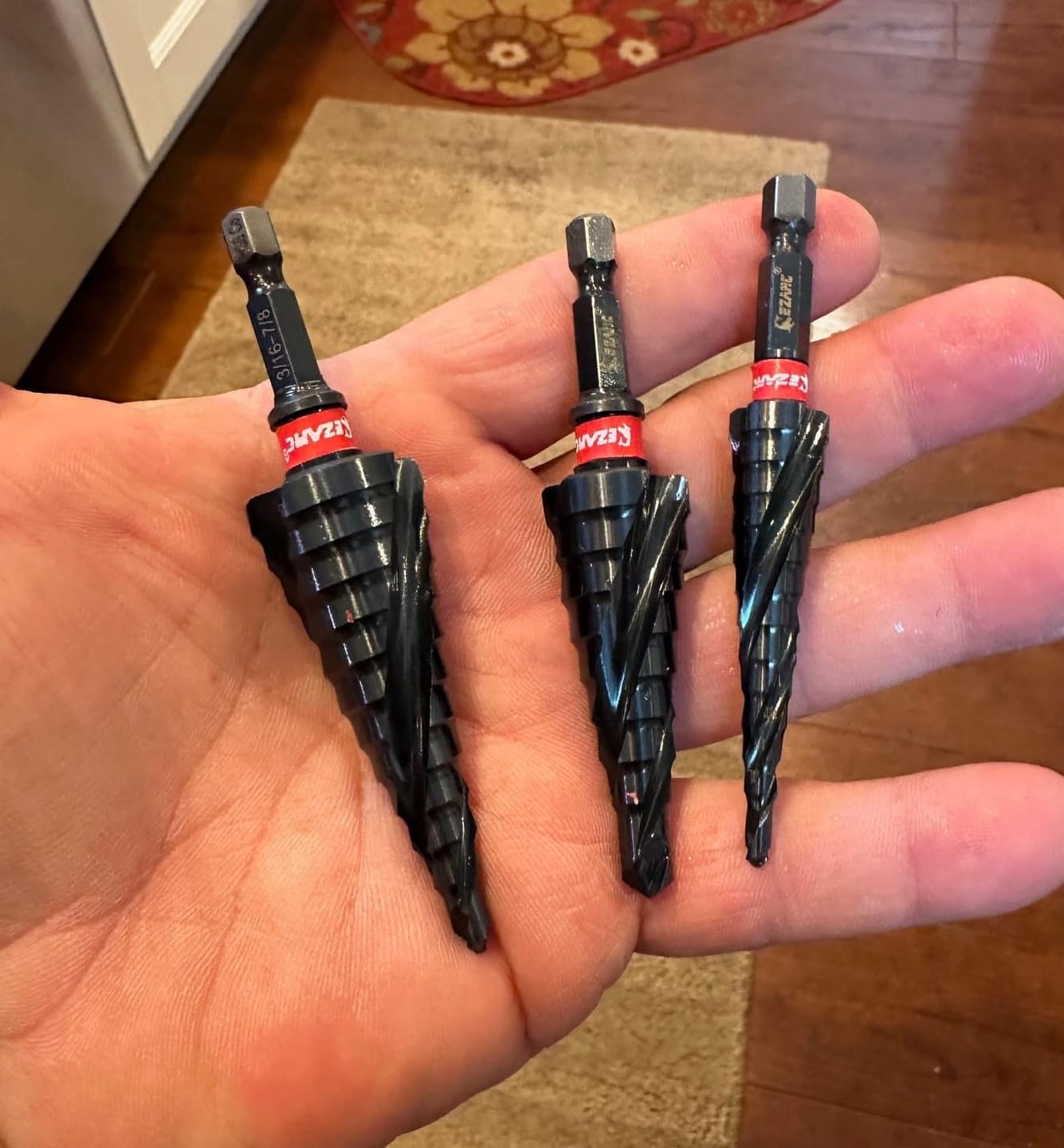 Customer photo review of EZARC Step Drill Bit Set for Metal, Stainless Steel, Aluminum, Plastic