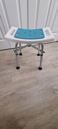 Customer photo review of Shower Chair for Adults Sitting (350lb)