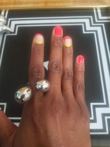 Customer photo review of Chunky Water Drop Ring