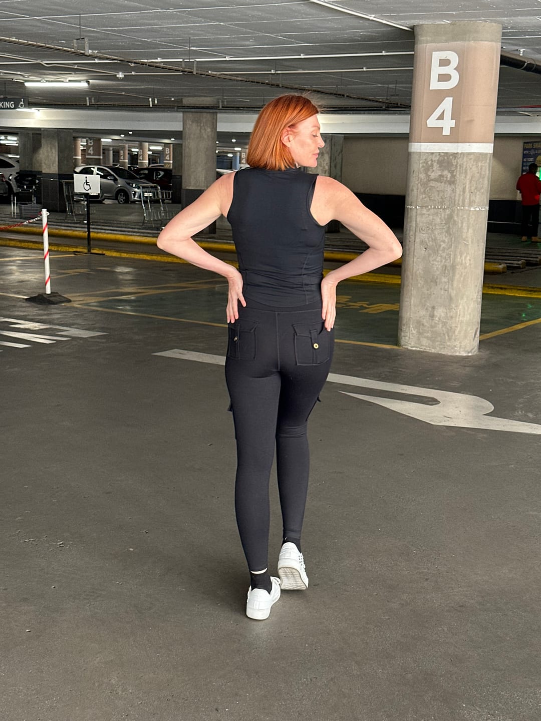 Customer photo review of Shapewear TNG Cargo Leggings - Black