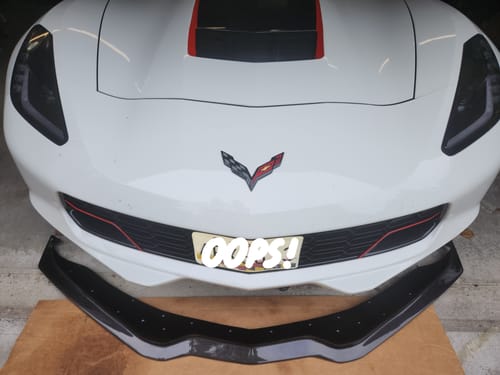 Customer photo review of Chevrolet Corvette C7 Stage 2 Front Splitter Lip