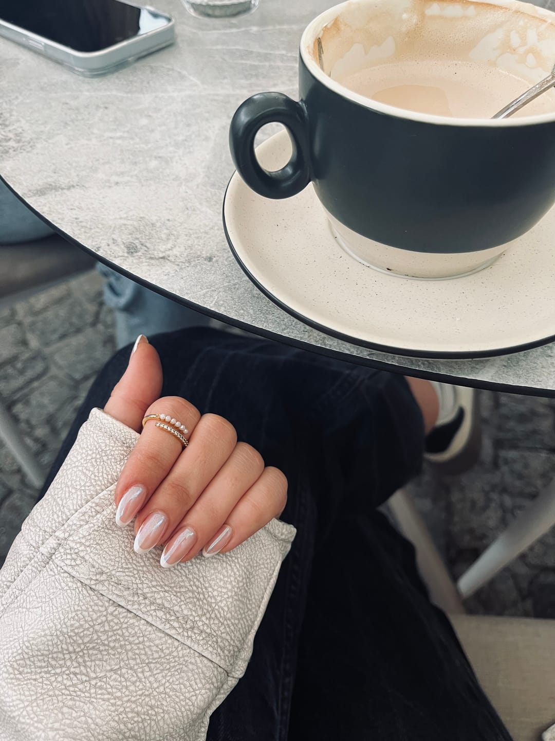 Customer photo review of “Wrap Me” Pearl & Crystal Ring