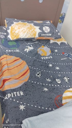 Customer photo review of Astronaut -Bed Sheet Set
