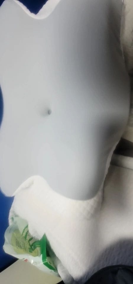 Customer photo review of Dreamers® Relief Pillow - Elevated Thickness