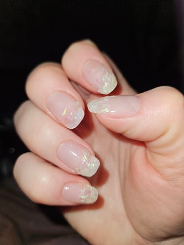 Customer photo review of Crystal Clear Dipping Powder