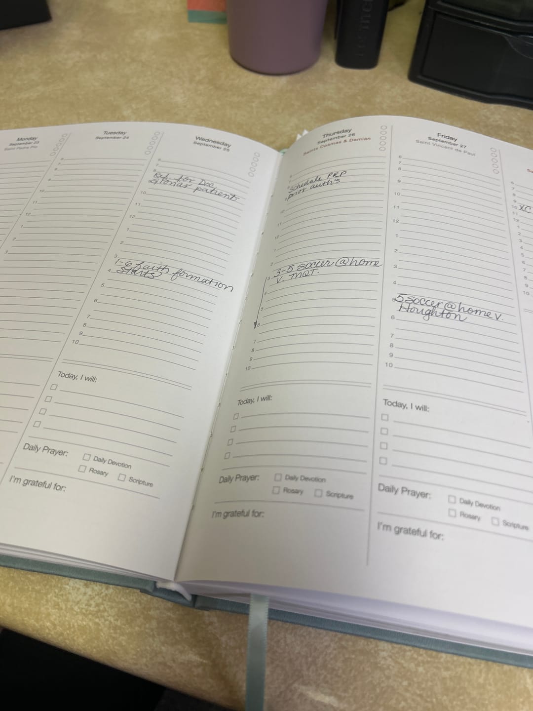 Customer photo review of 2024-25 Academic Catholic Liturgical Planner // Big Layout