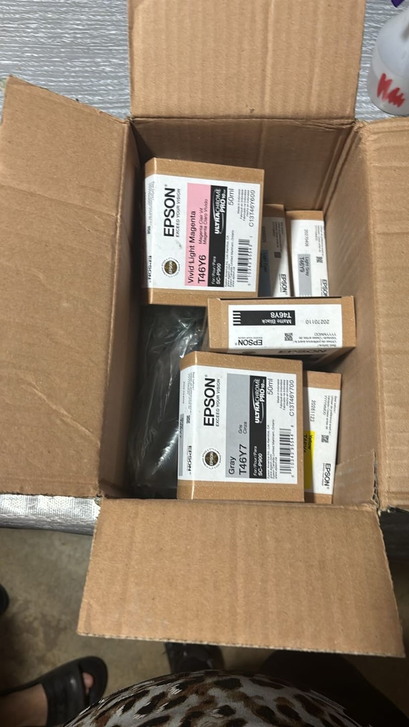 Customer photo review of Tinta Epson Ultrachrome Pro10 T46Y 50Ml Color Gris Claro - T46Y900