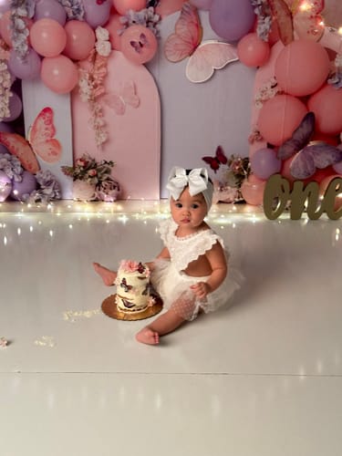 Customer photo review of Hadley Scalloped Romper