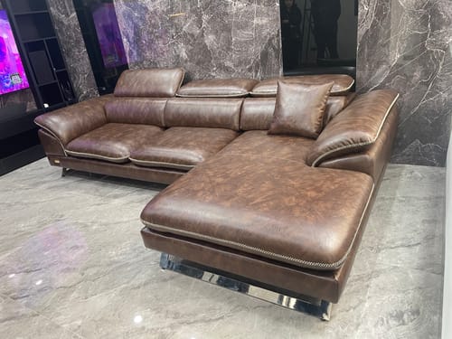 Customer photo review of Sofa góc da tựa gật gù - TOSCANA
