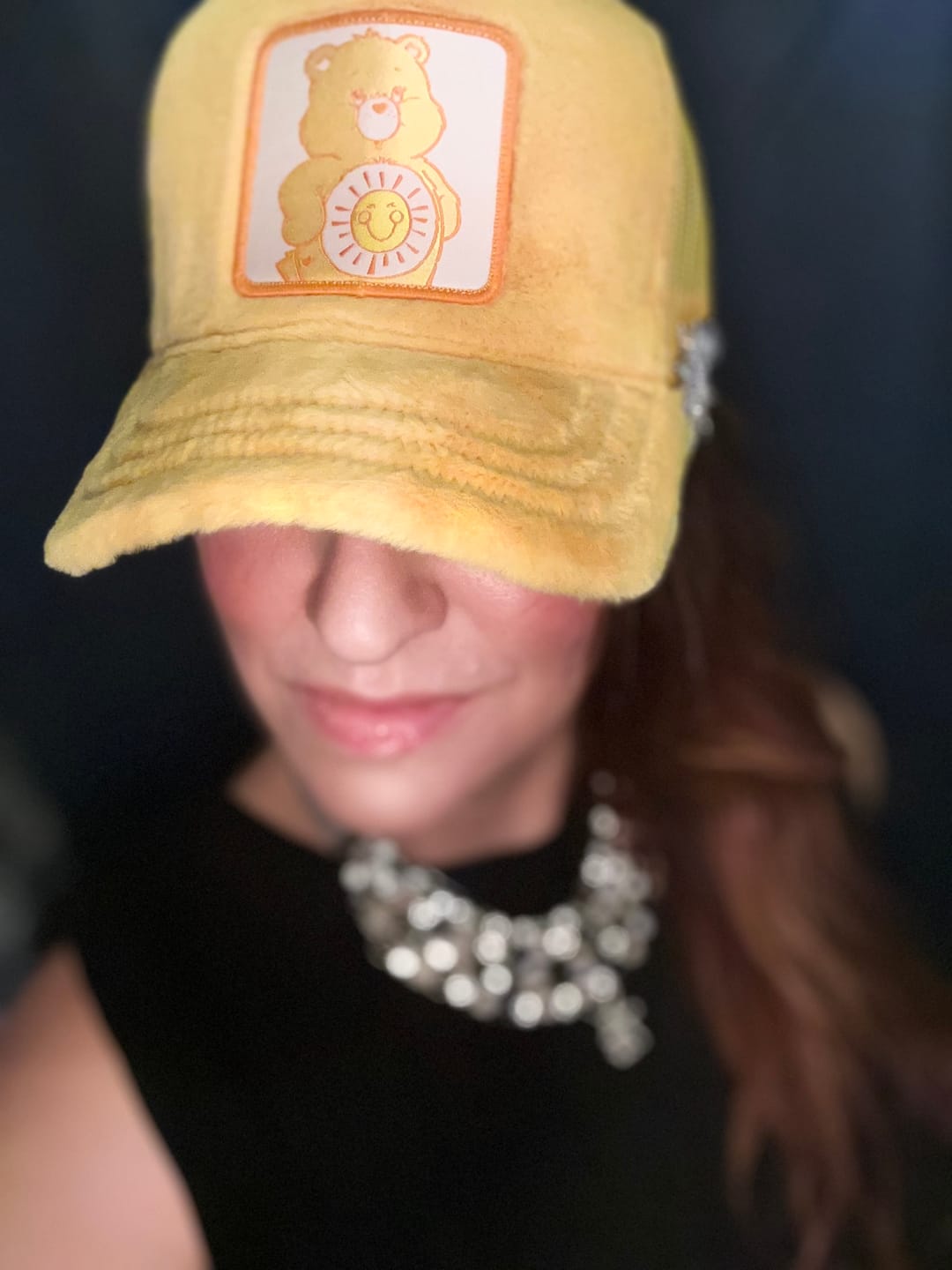 Customer photo review of OVERLORD X Care bears:  Funshine Bear Trucker Cap
