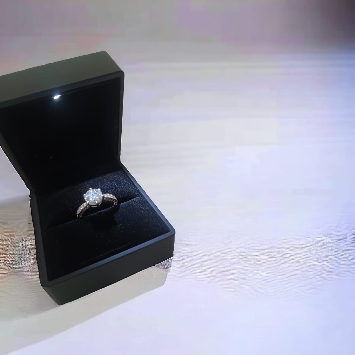Customer photo review of RADIANT STARFIRE MOISSANITE RING