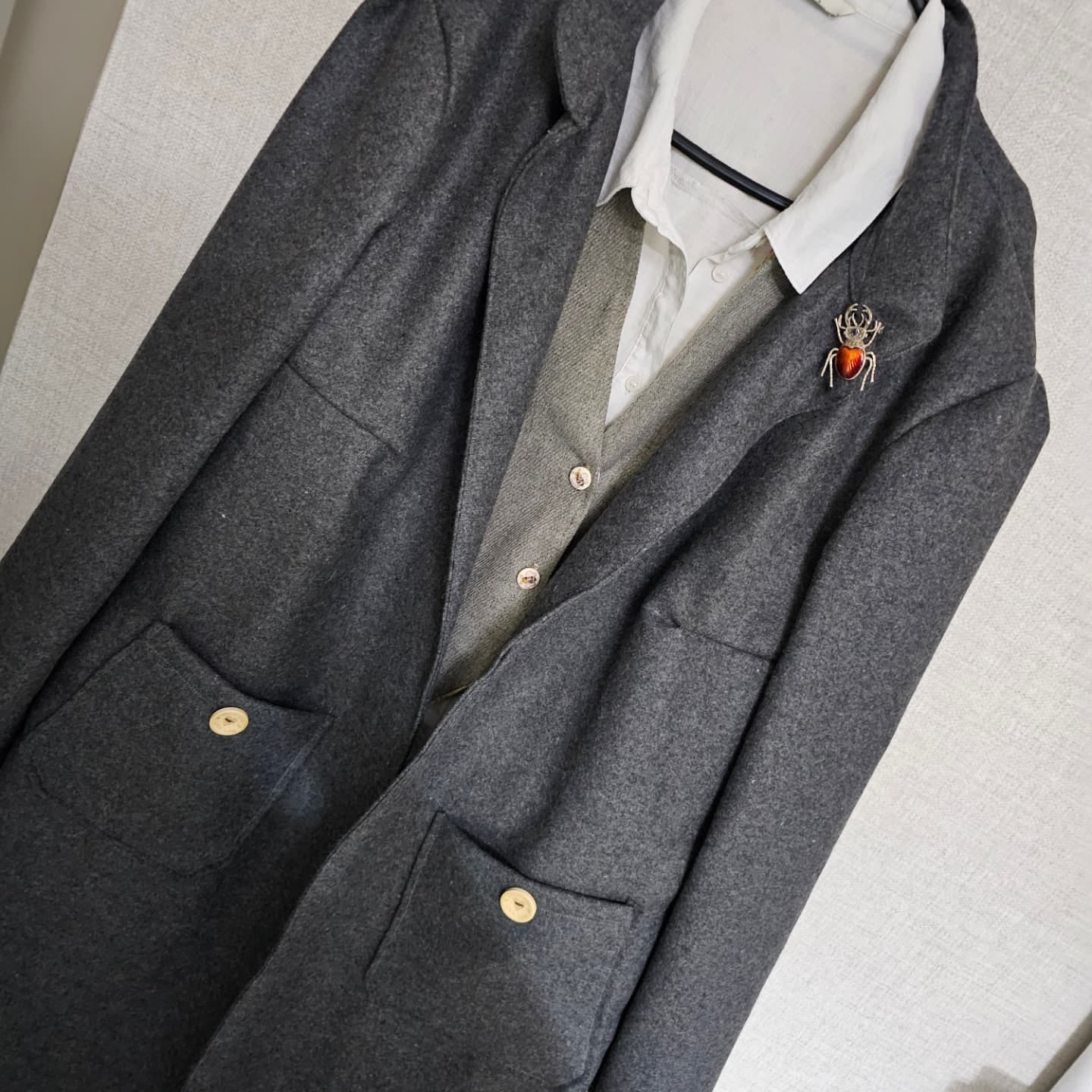 Customer photo review of Plain Wool Blend Fabric