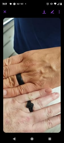 Customer photo review of Couple Bundle Silicone Wedding Rings Set#94