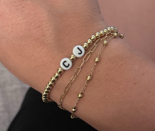 Customer photo review of custom fun juno bracelet (4mm)