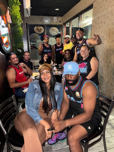 Customer photo review of Vice City Custom Basketball Jersey