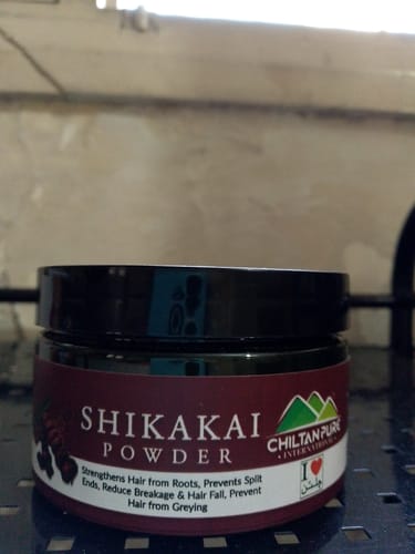 Customer photo review of Shikakai Powder – Strengthens Hair From Roots, Prevents Split Ends, Breakage, Hair Fall, Moisturizes Hair, Prevents Split Ends, Hair From Getting Brittle & Greying