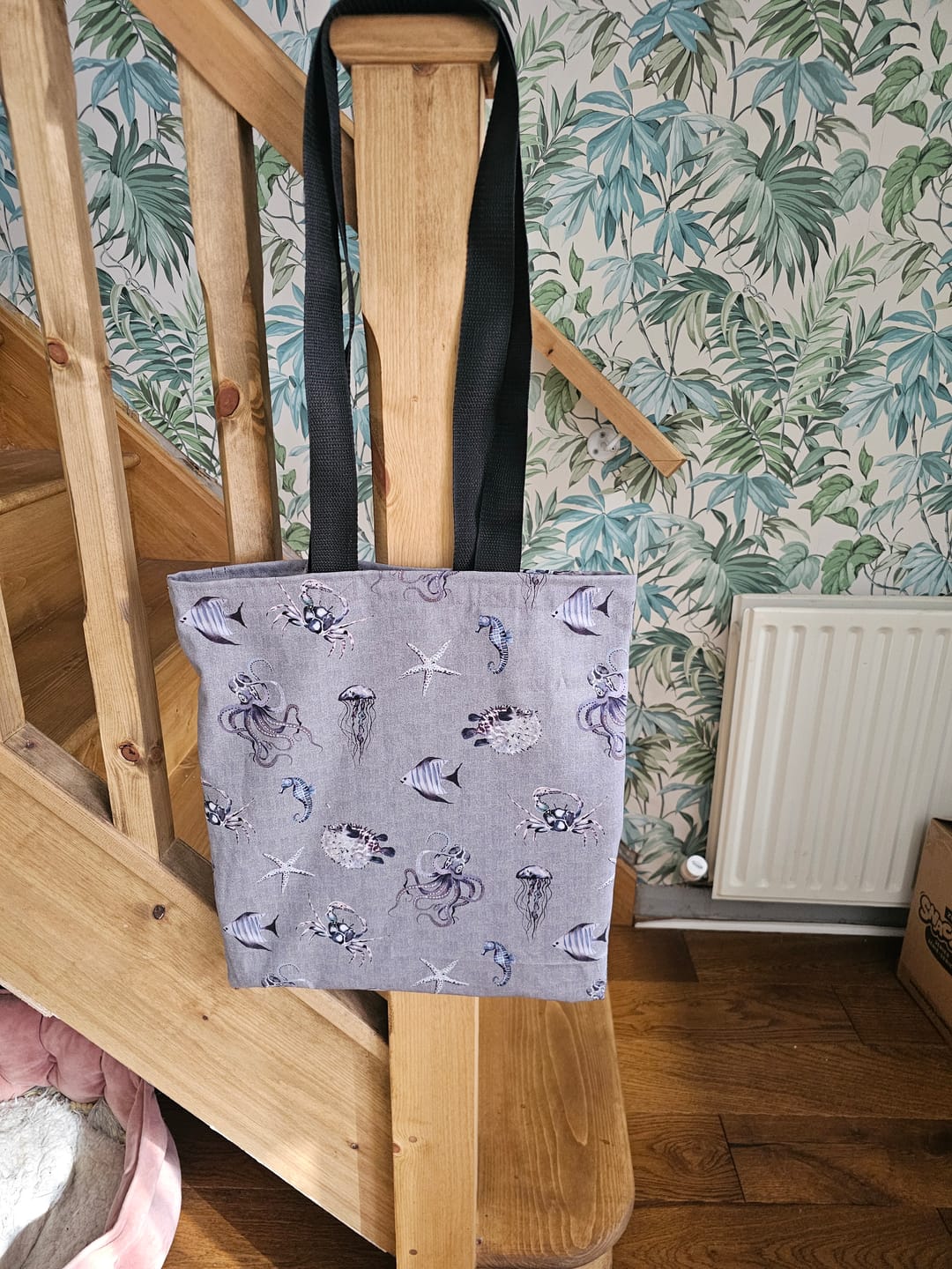 Customer photo review of Ocean Life Digital Print Cotton Canvas Fabric