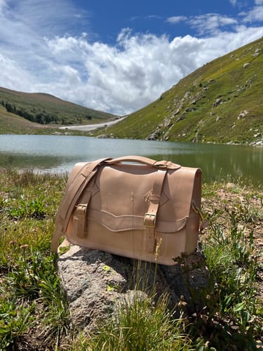 Customer photo review of No.60 | Western Leather Laptop Bag (Digital Pattern)