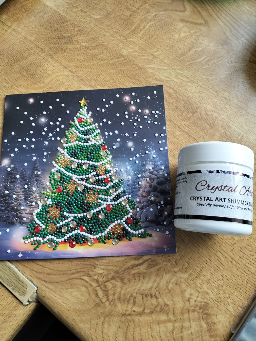 Customer photo review of Crystal Art Shimmer Sealer