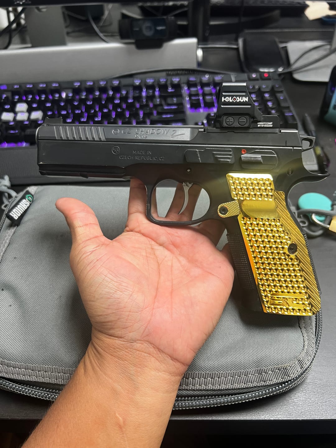 Customer photo review of CZ Shadow 2 Magazine Release Button