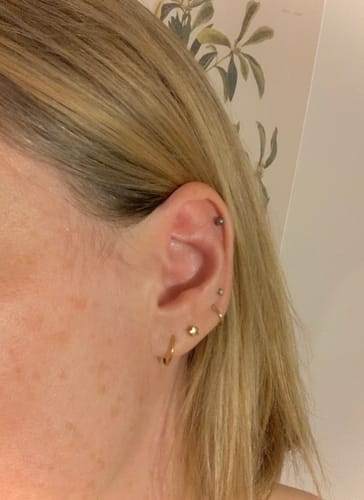 Customer photo review of Cartilage Hoop (16g)
