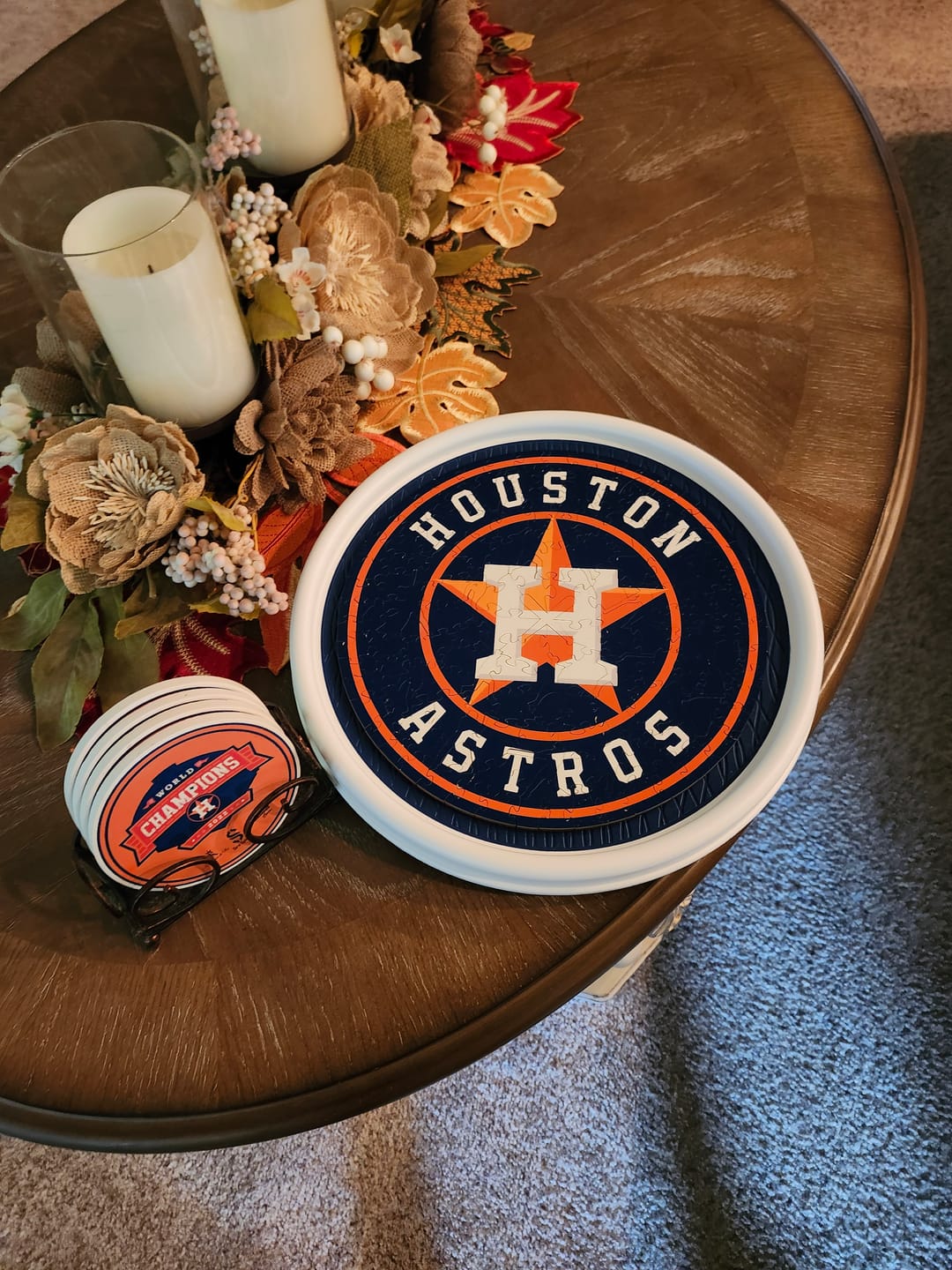 Customer photo review of Houston Astros™ - Wooden Puzzle