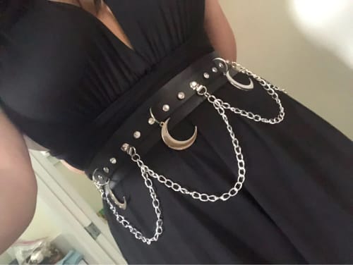 Customer photo review of Crescent Moon Leather Belt