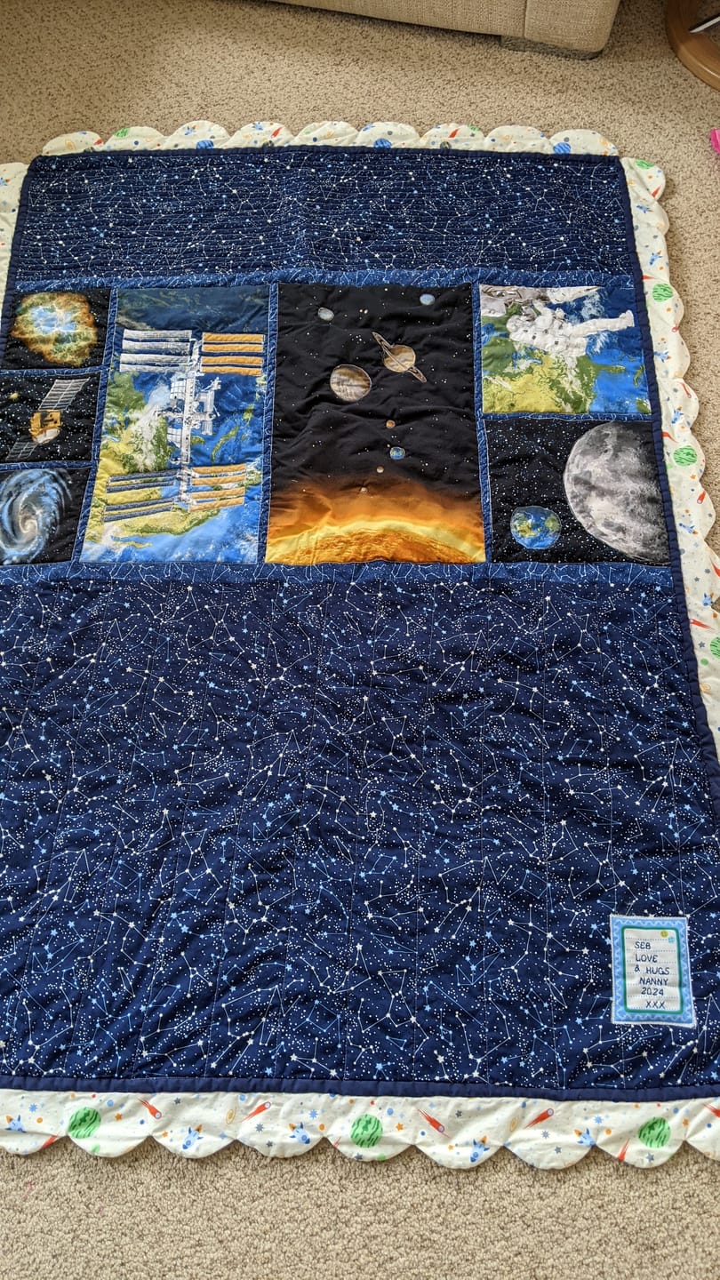 Customer photo review of Stars Constellation Rose & Hubble Cotton Poplin Fabric