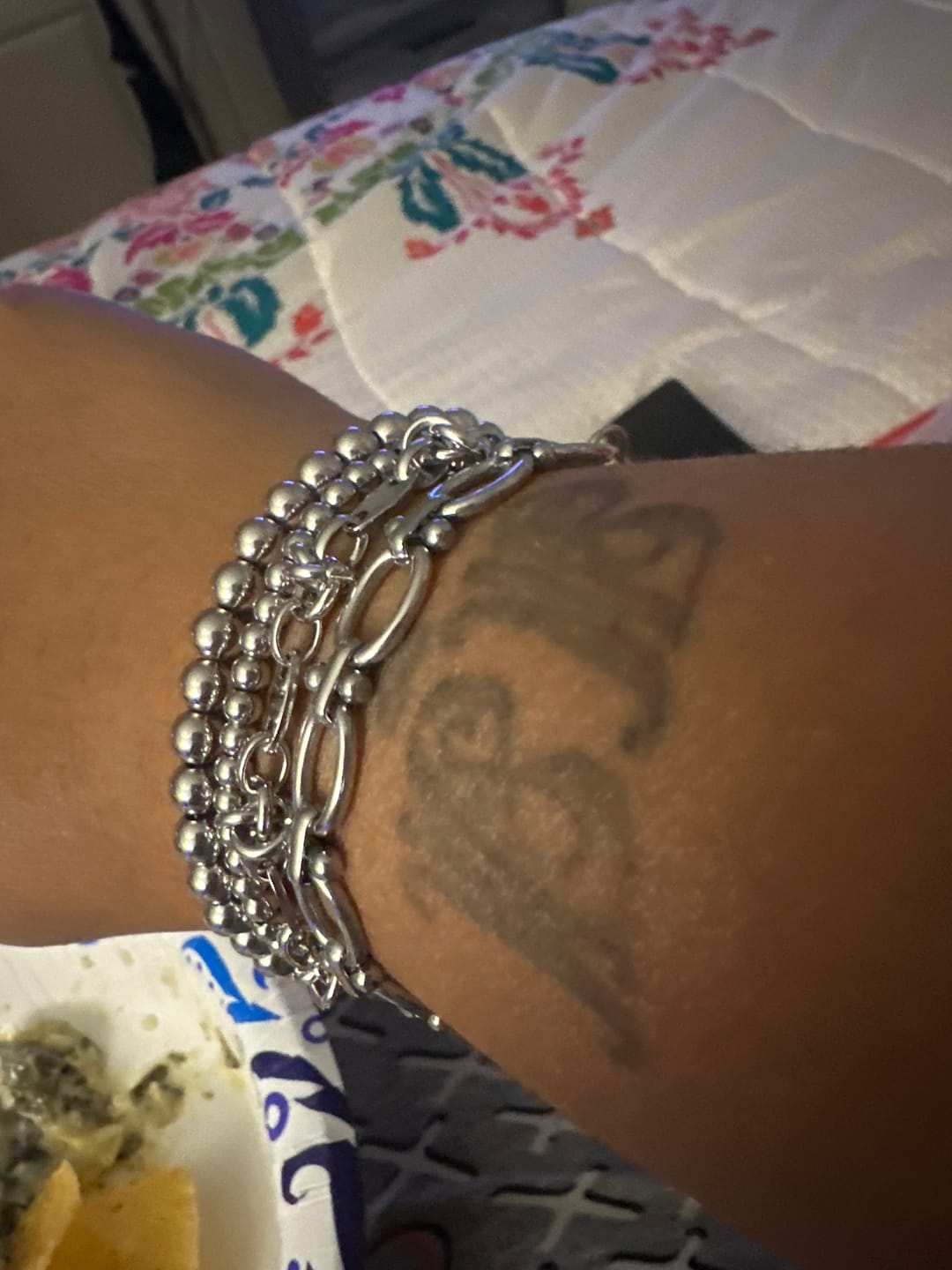 Customer photo review of Chrisette Stainless Steel Bracelet Stack