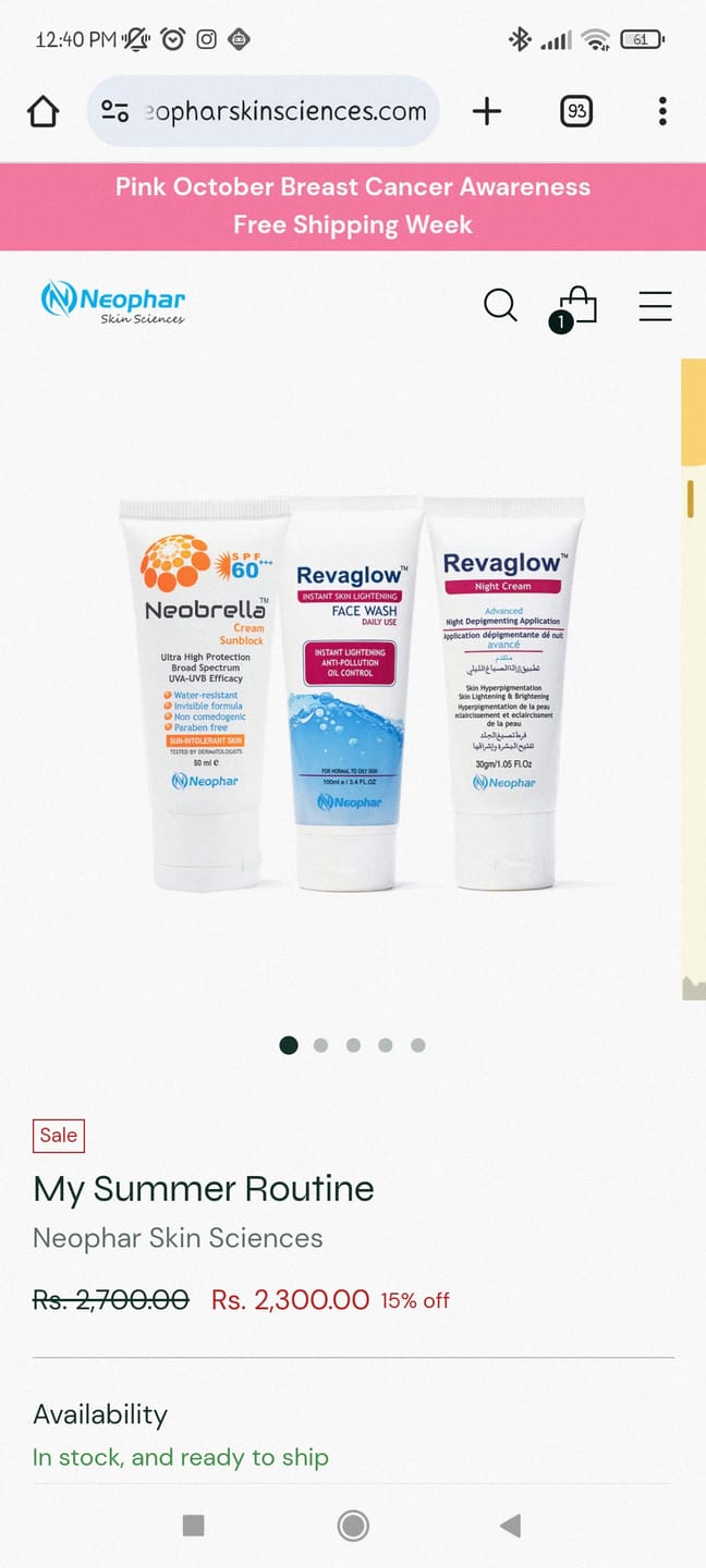 Customer photo review of My Summer Routine