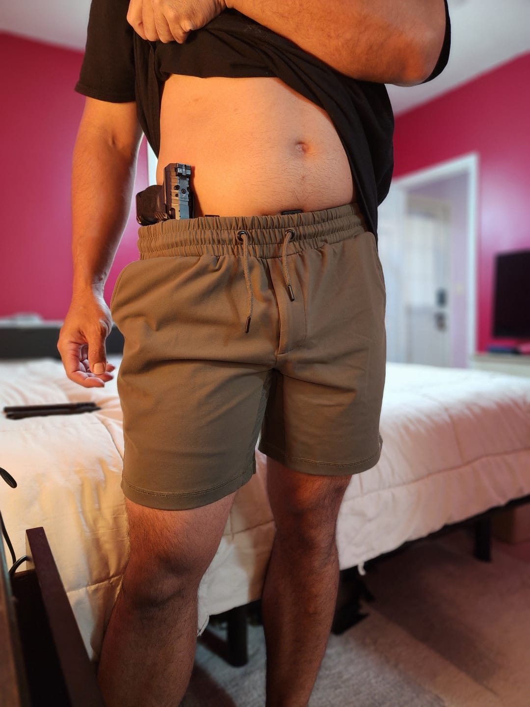 Customer photo review of Carrier Shorts Mk.II - Olive Drab 7"
