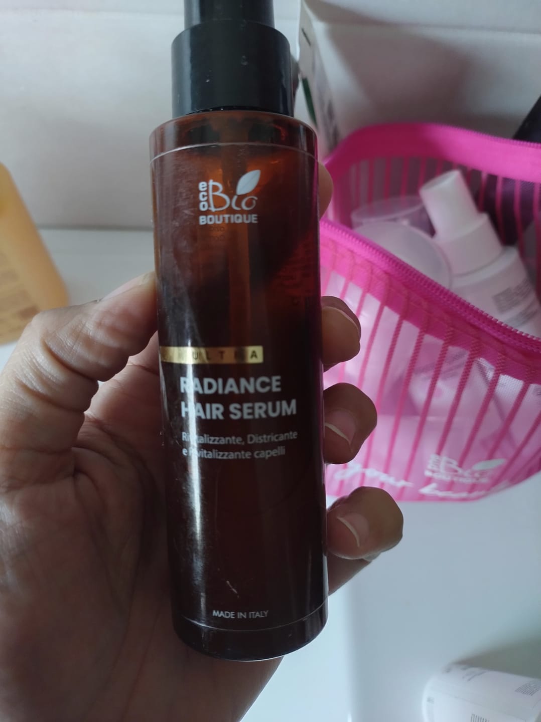 Customer photo review of Radiance Hair Serum