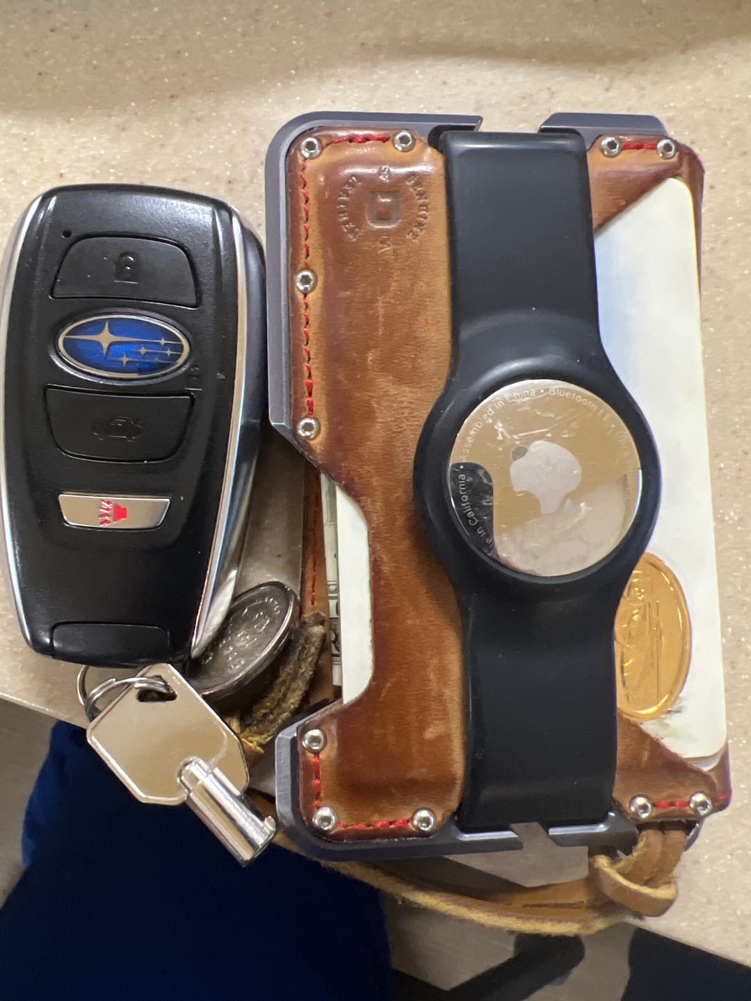 Customer photo review of AIRTAG HORIZONTAL WALLET BANDS (D-Series and T-Series Wallets)