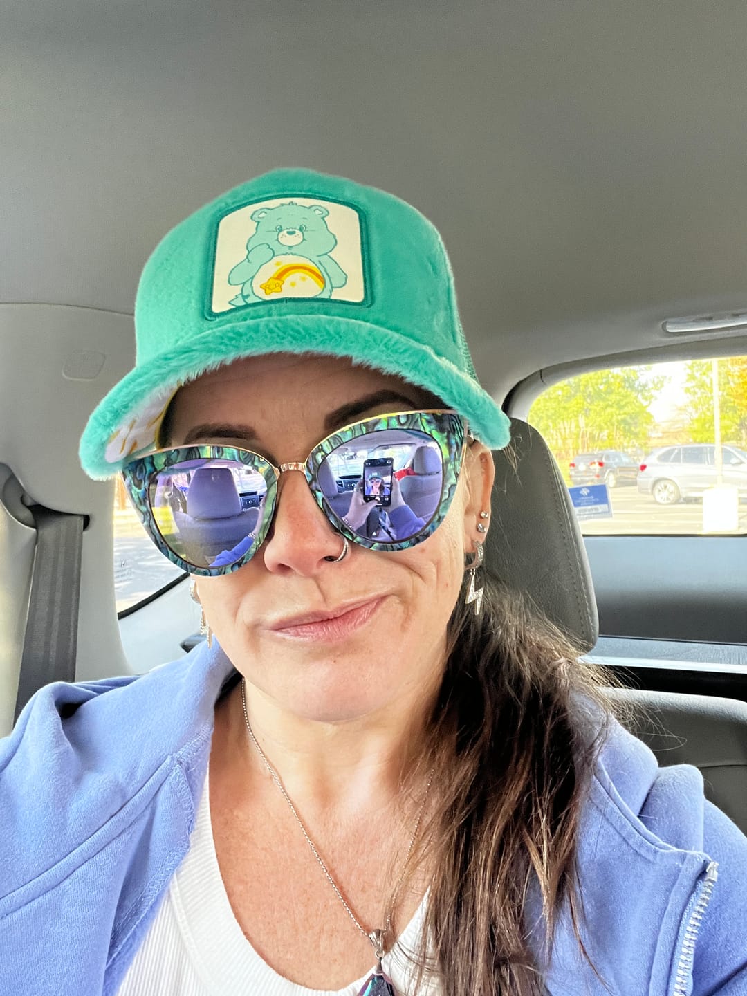 Customer photo review of OVERLORD X Care bears:  Wish Bear Trucker Cap