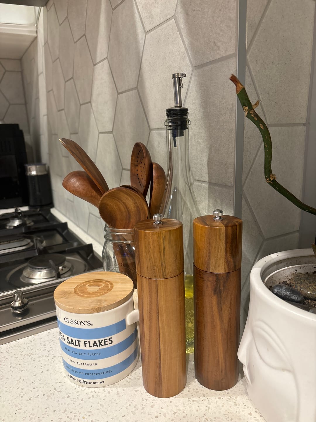 Customer photo review of Acacia Wood Salt and Pepper Grinders