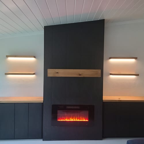 Customer photo review of Rustic Floating Shelves