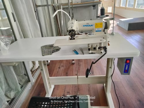 Customer photo review of SPEEDWAY SW-101 Industrial Blindstitch Machine Japan Style Assembled with Servo Motor, Table and Stand Included