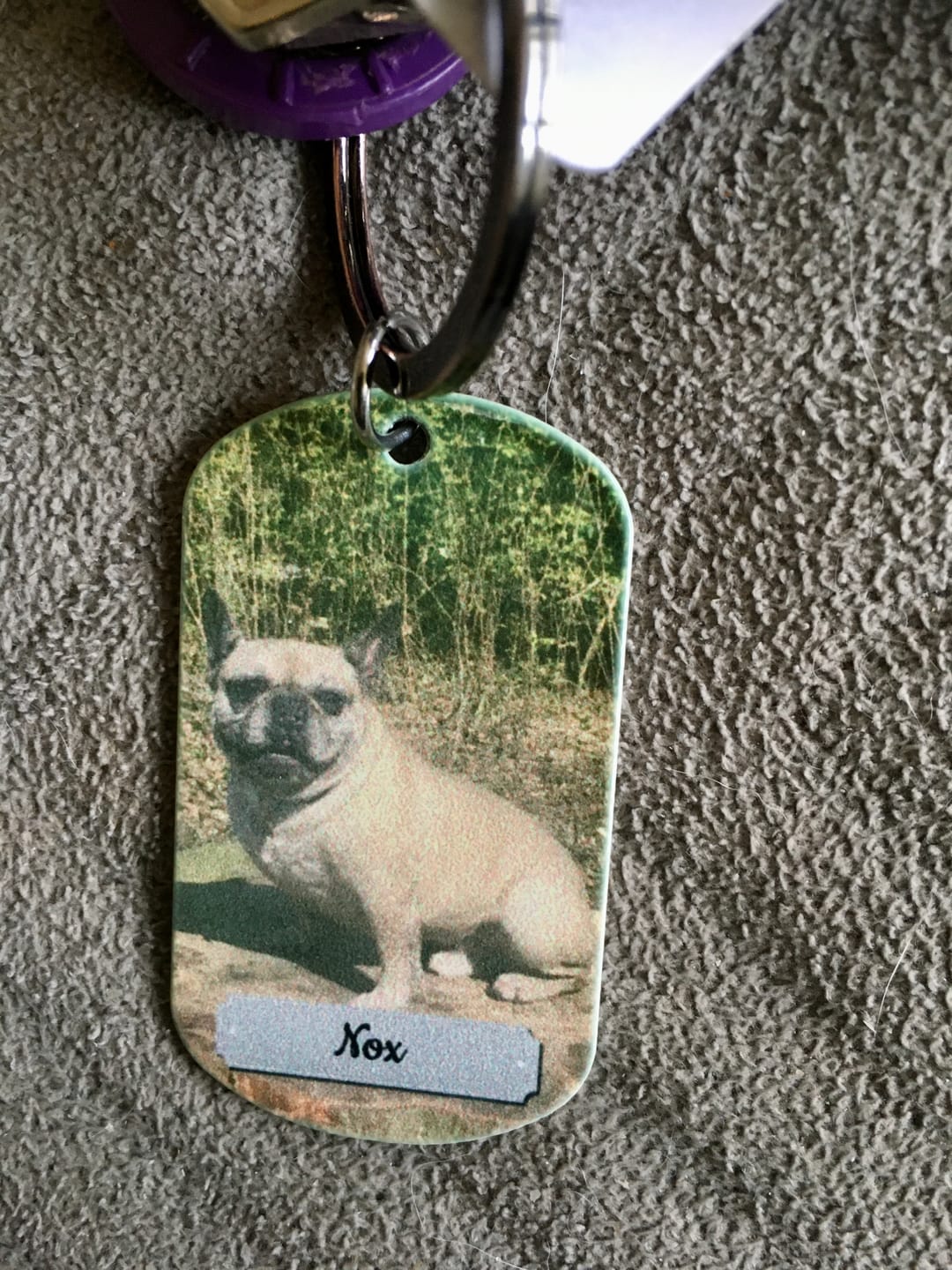 Customer photo review of Dubbele foto - Gepersonaliseerde Dog Tag sleutelhanger
