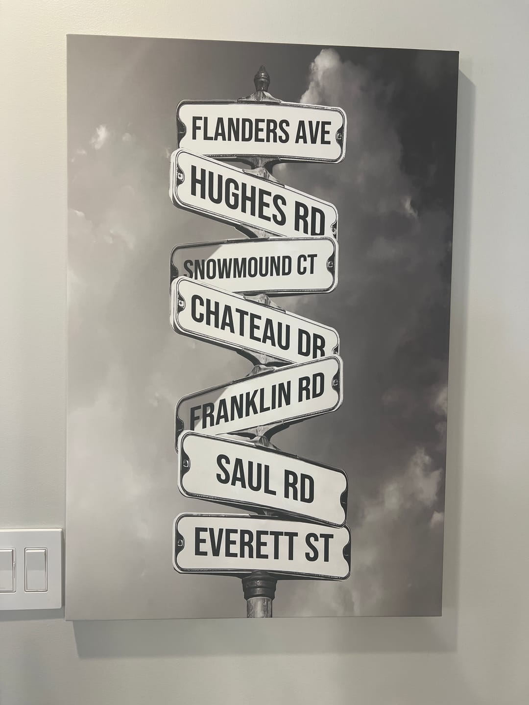 Customer photo review of NAMES ONLY STREET SIGN by Cstm Canvas