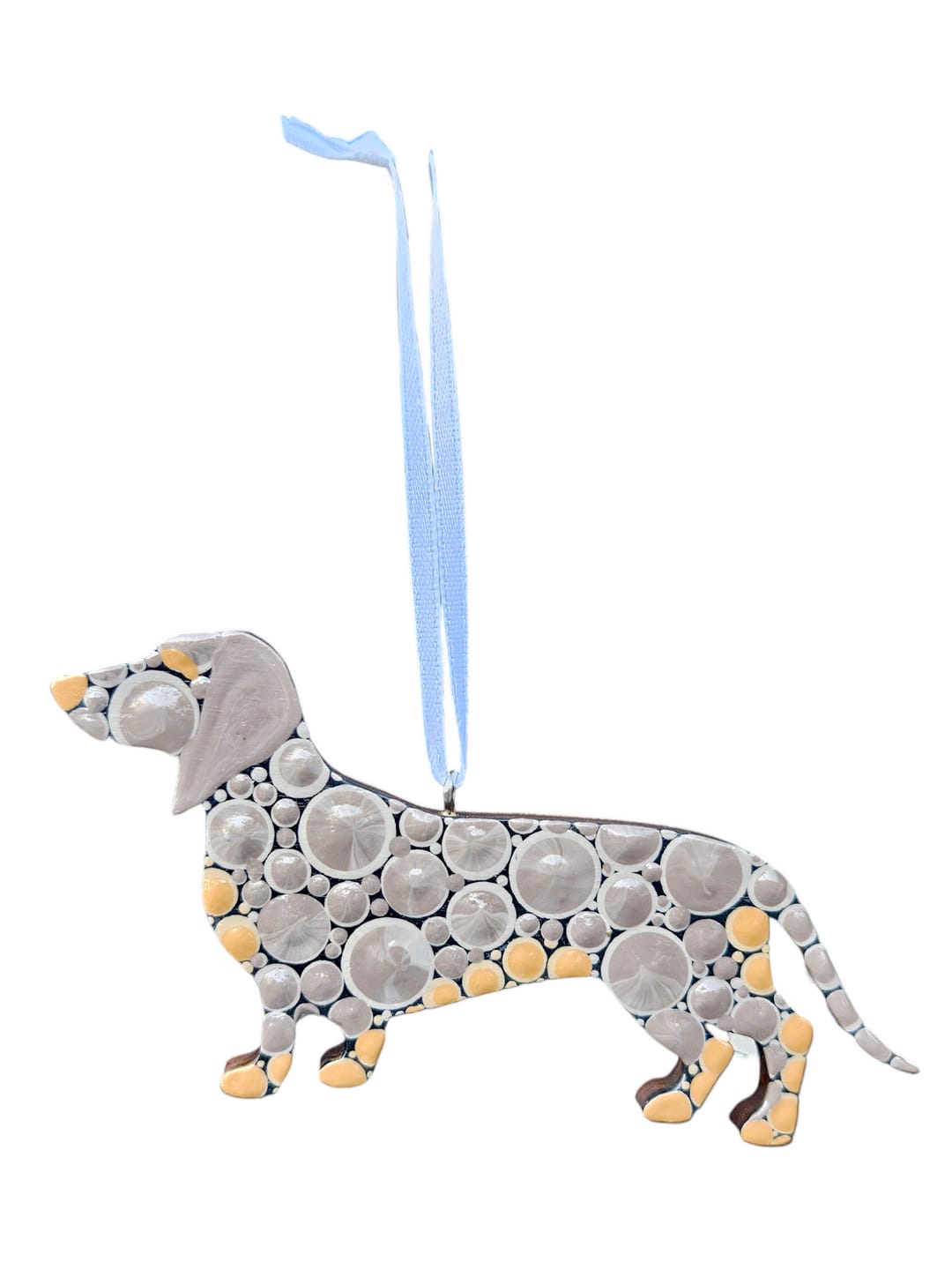Customer photo review of Unfinished Wood Dachshund Dog Shape - Animal - Pet - Craft - up to 24" DIY