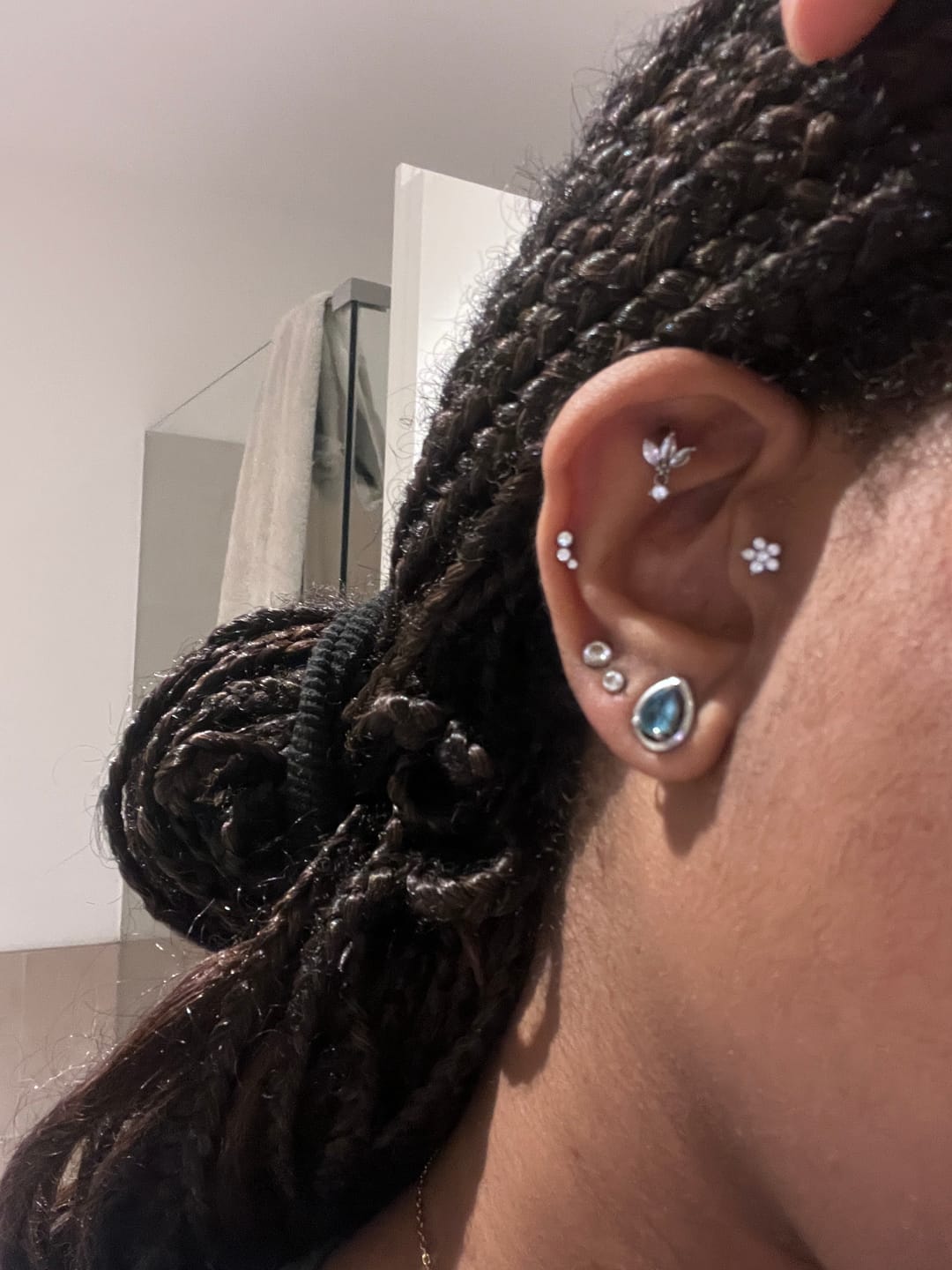 Customer photo review of Flower Piercing | Titan
