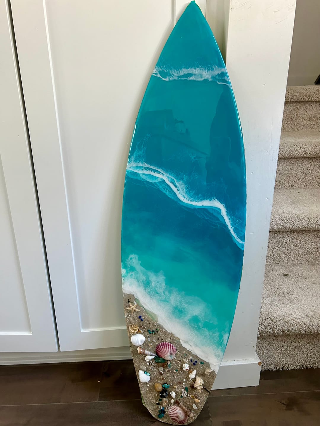 Customer photo review of Bigger Better | Unfinished Wood Surfboard Shape | DIY Craft Cutout |