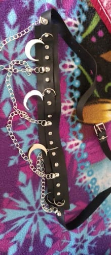 Customer photo review of Crescent Moon Leather Belt