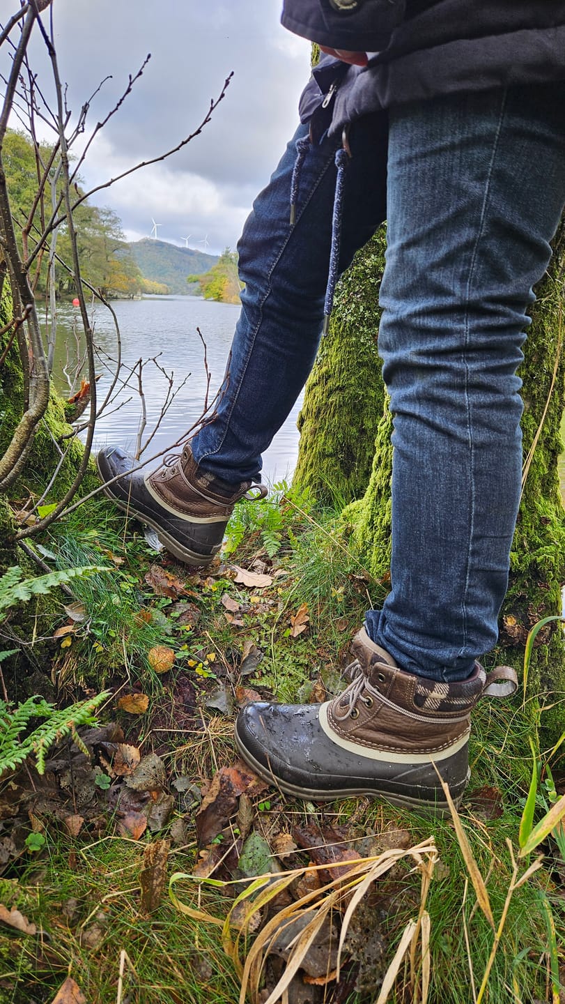 Customer photo review of Damen Muck Originals Duck Leder-Kurzstiefel mit Schnürung | Walnut/Brown
