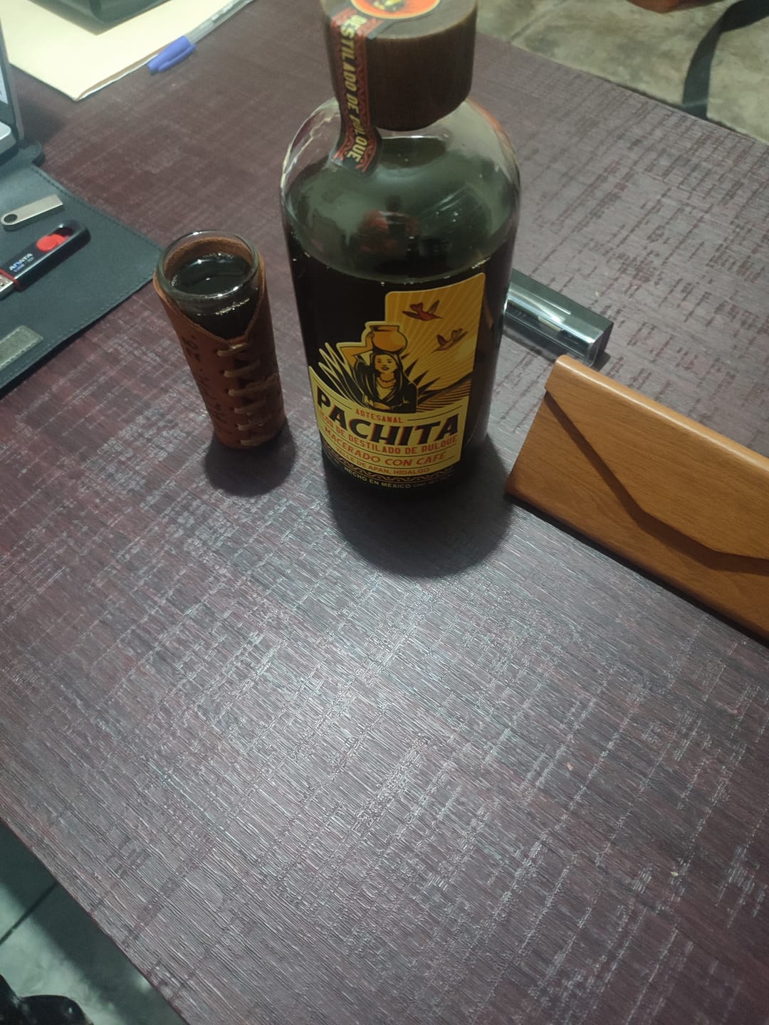Customer photo review of Licor de Destilado de Pulque Macerado con Café 475 mL