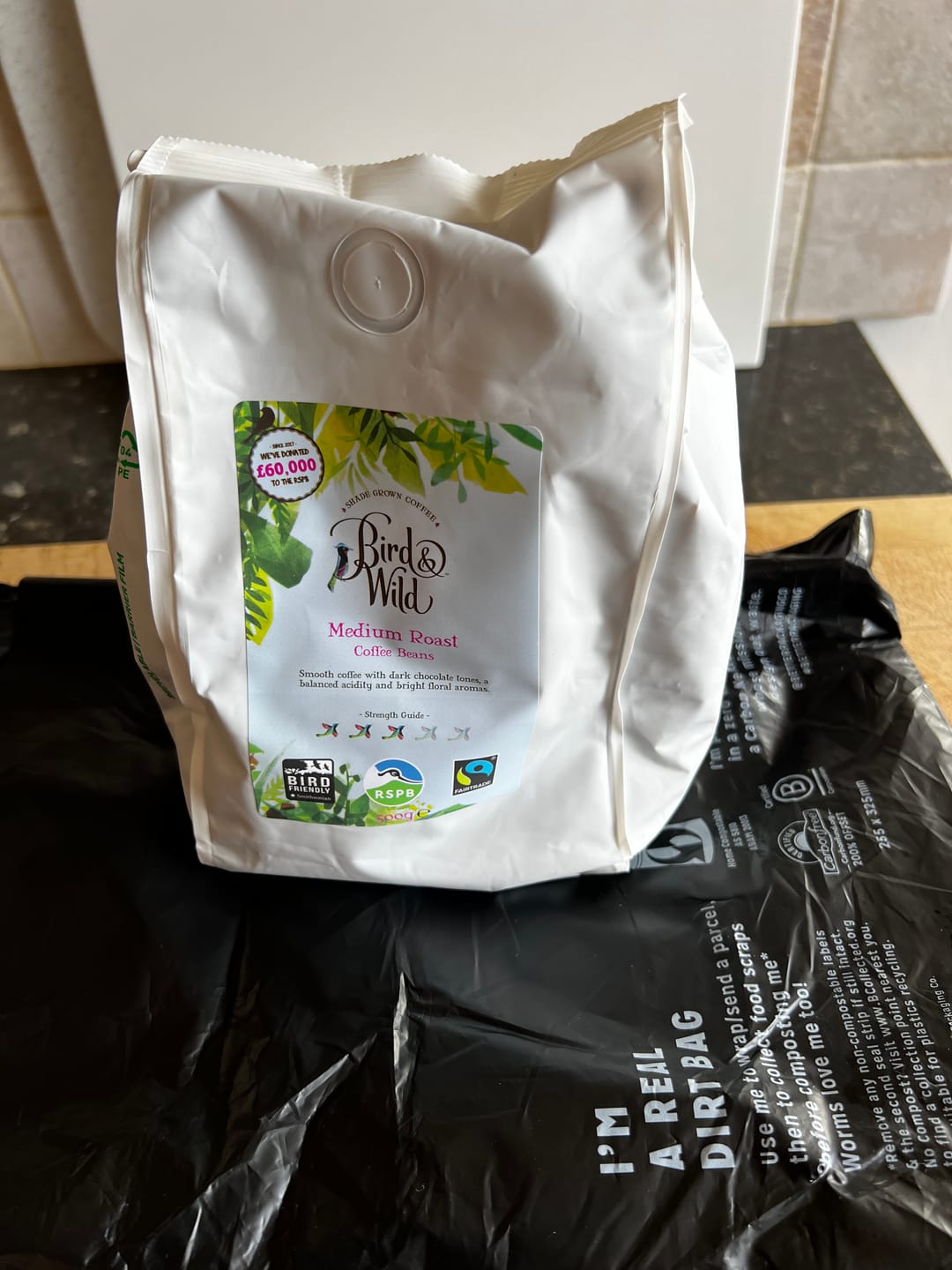 Customer photo review of Medium Roast Fairtrade Organic Coffee, Beans or Ground - 200g, 500g, 1kg