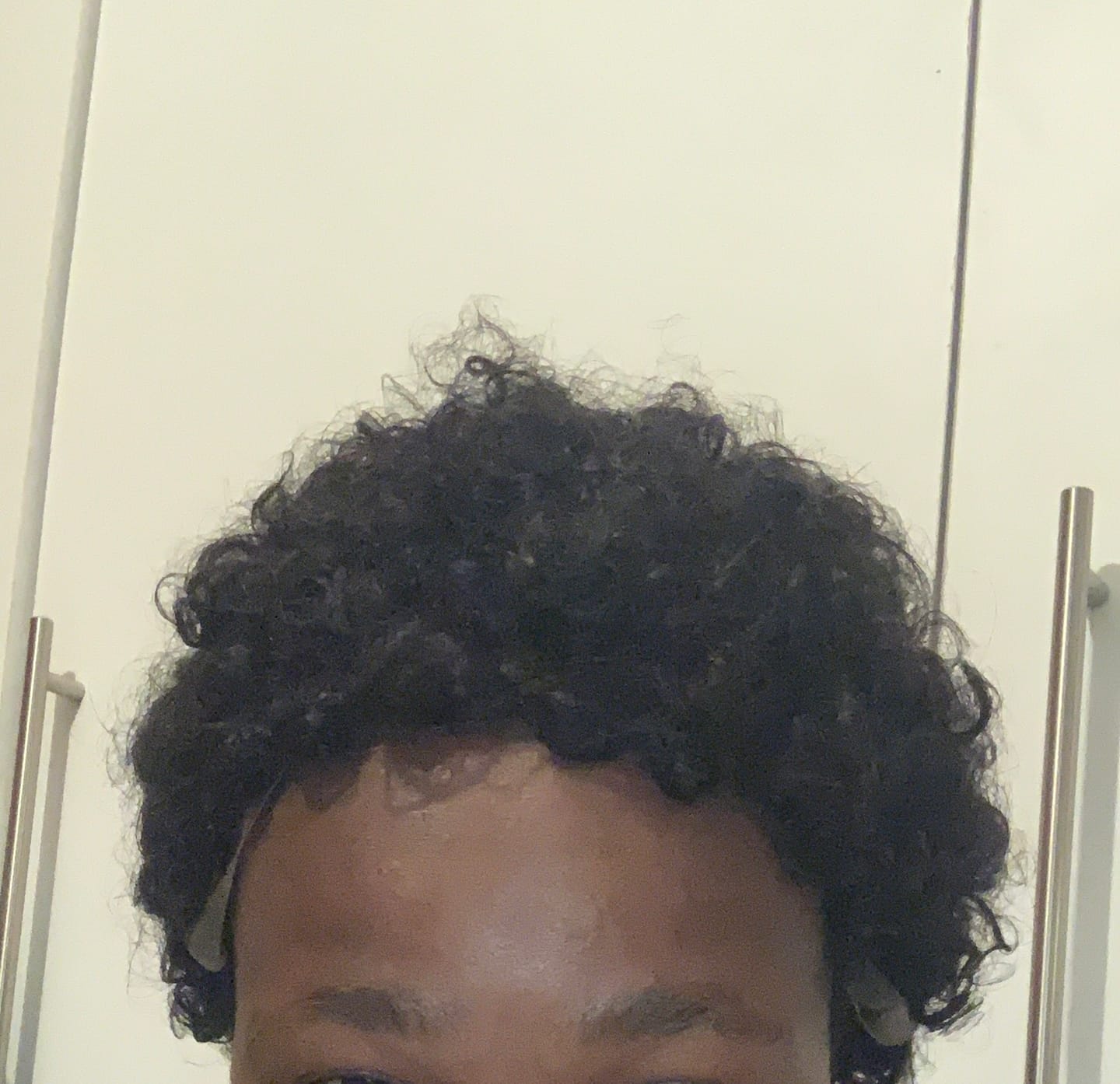 Customer photo review of Brazilian Curly Afro full Cap 8"