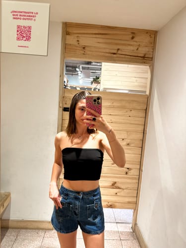 Customer photo review of Short Front Pocket Blue