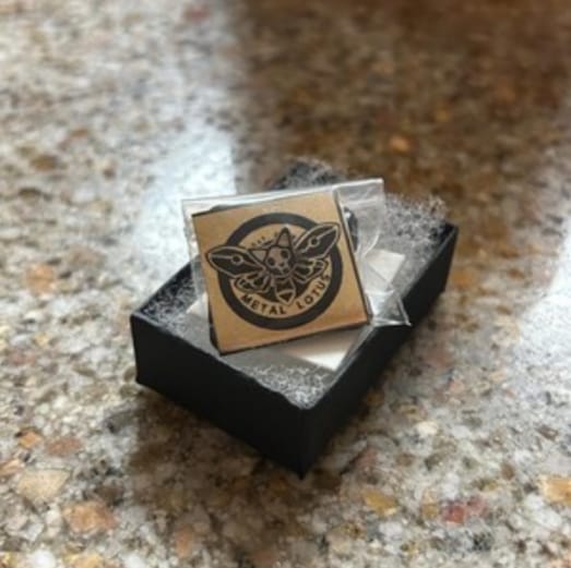 Customer photo review of Skull Cat Nose Stud + Earring