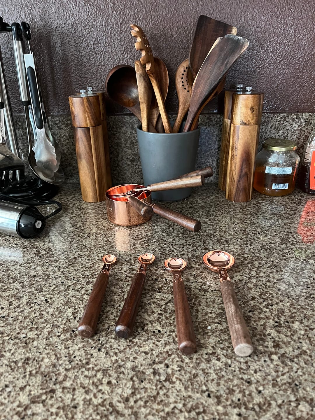 Customer photo review of 10 Piece Teak Wooden Utensil Set